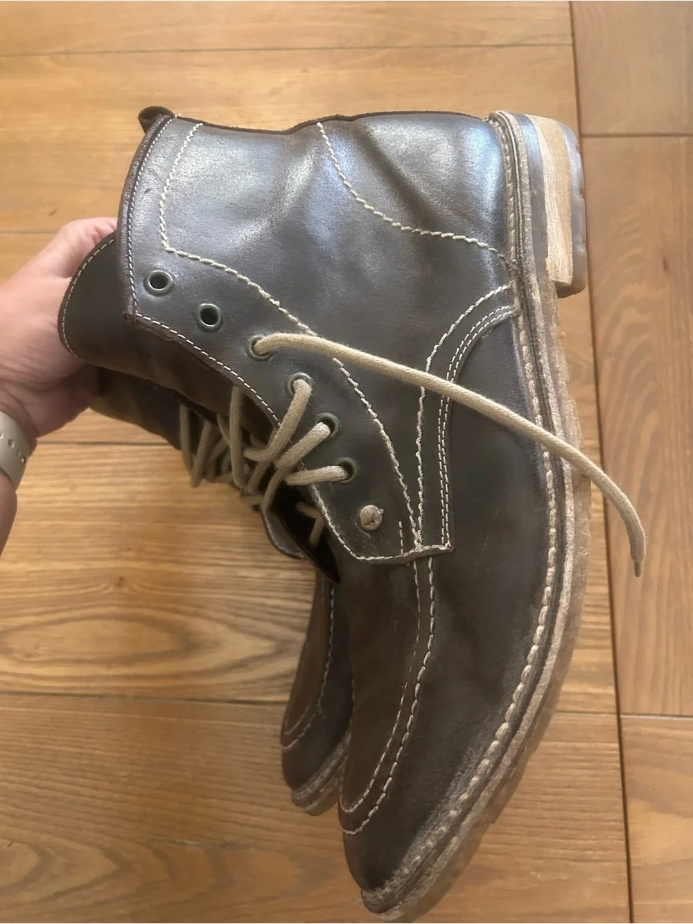 Mark Nason Dark Brown Leather Chukka Boots